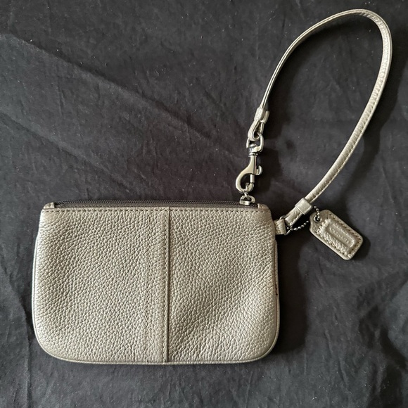 Silver Coach Wristlet - Picture 2 of 3
